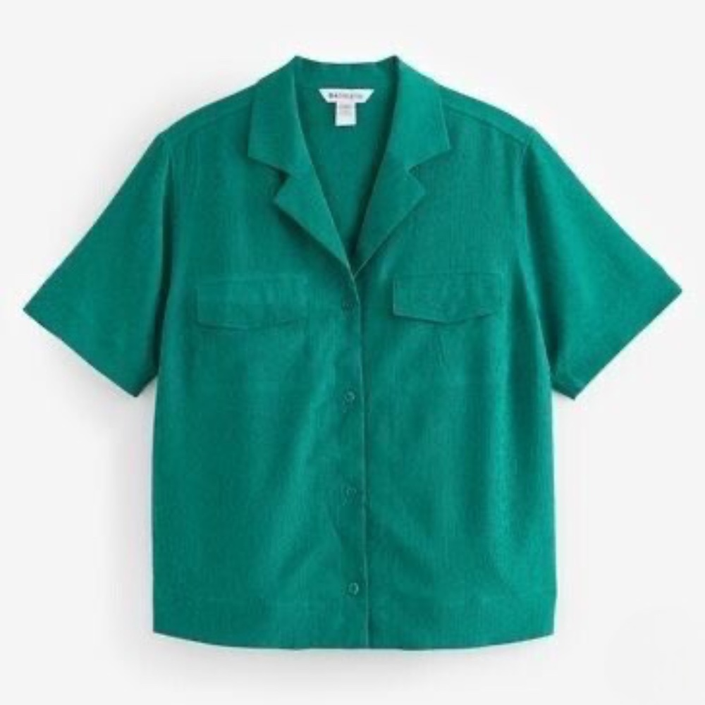 Athleta Echo Top Size Small Green Short Sleeve Ribbed Breathable 587908 NWT $99